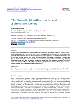 The Show-Up Identification Procedure