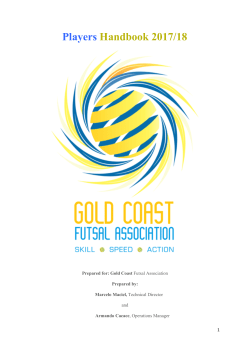 Players Handbook 2017/18 - Gold Coast Futsal Association
