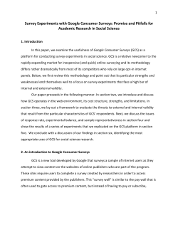 Survey Experiment with Google Consumer Surveys: Promise and