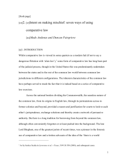 Courts and Comparative Law: finding a common language for open