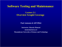 SWE 637: Graph Coverage