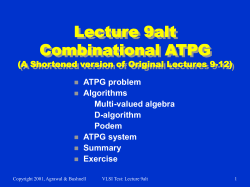 Lecture 9alt: Combinational ATPG