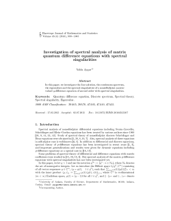 Investigation of spectral analysis of matrix quantum di erence