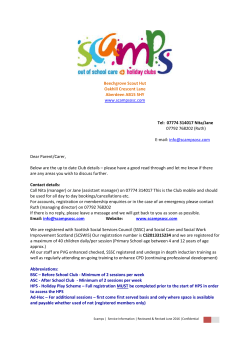 Service Information - Scamps Out of School Care and Holiday Clubs