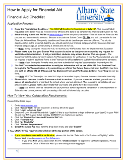 How to Apply for Financial Aid