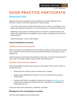 Managing Risk - Community Matters