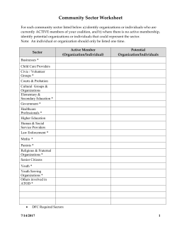 Coalition Capacity Worksheets