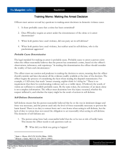 Making the Arrest Decision