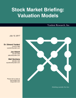 Stock Market Briefing: Valuation Models