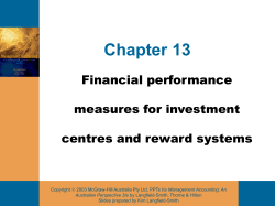 2 Financial measures in investment centres