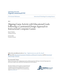 Aligning Game Activity with Educational Goals: Following a