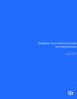 Blackberry Tasks for Android Client User Guide