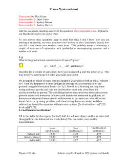 Crayon Physics worksheet Team name:No Flux Given Team
