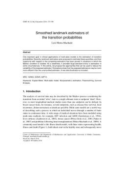 Idescat. SORT. Smoothed landmark estimators of the transition