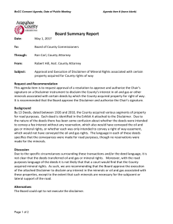 Board Summary Report