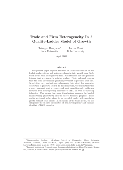 Trade and Firm Heterogeneity In A Quality