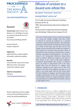 Diffusion of curvature on a sheared semi