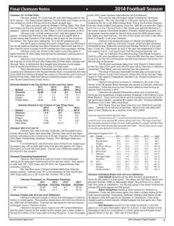 2014 Football Season