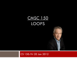 CMSC 150 Introduction TO Computing