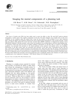 Imaging the mental components of a planning task