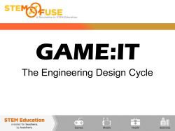 Gaming and the Engineering Design Cycle