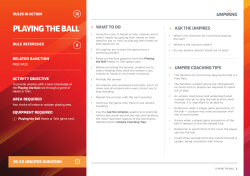 PLAYING THE BALL