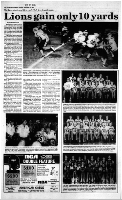 Lions gain only 10 yards - Rockcastle County Public Library