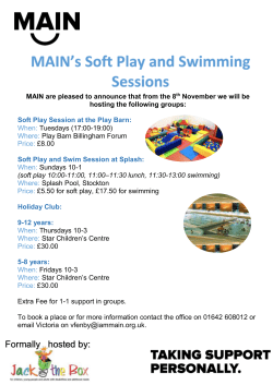 Soft Play and Swim Session at Splash