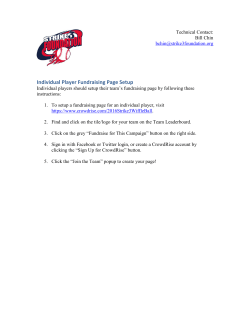 Individual Player Fundraising Page Setup