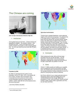 The Chinese are coming