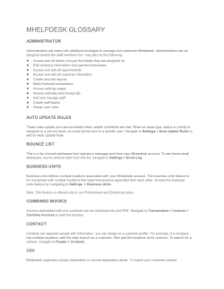 MHELPDESK GLOSSARY