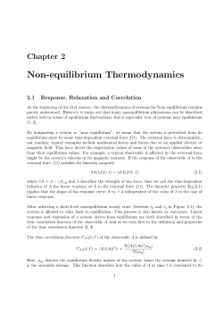 Non-equilibrium Thermodynamics