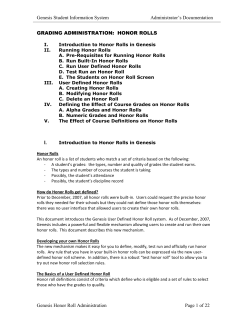 Honor Rolls - Plainfield Public Schools