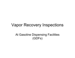 Vapor Recovery Inspections at Gasoline Station Facilities (GDFs)