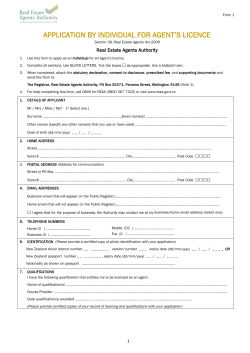 Individual agent applications pack Oct 12 Form 1