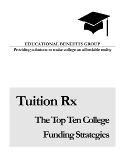 The Top Ten College Funding Strategies