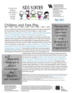 Children and Free Play - Meade County Extension Office