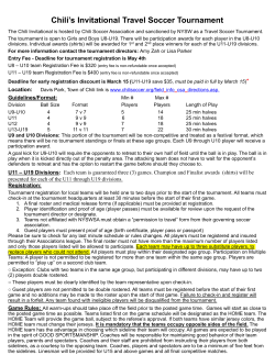 Tournament Rules - Chili Soccer Association