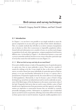 Bird census and survey techniques