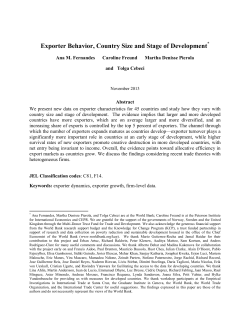 Exporter Behavior, Country Size and Stage of Development