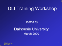 Data Service Models - Conference Sites hosted by Acadia University