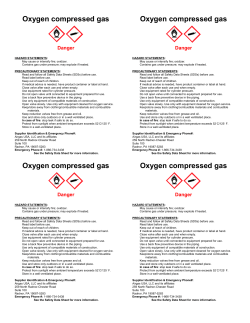 Oxygen compressed gas