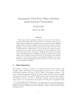 Asymmetric First-Price Menu Auctions under Intricate