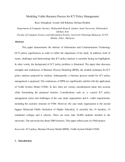 Modeling Viable Business Process for ICT Policy Management