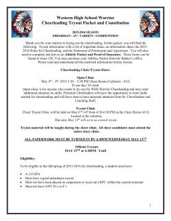 Butler High School Cheerleading Tryout Packet