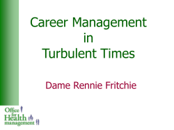Career Management in Turbulent times