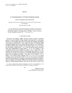 A characterization of ordinal potential games (PDF