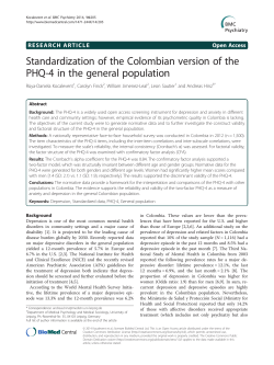 Standardization of the Colombian version of the PHQ