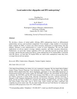 Local underwriter oligopolies and IPO underpricing