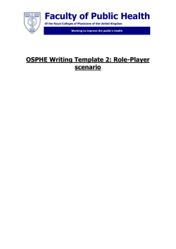 OSPHE full question template - Role-Player